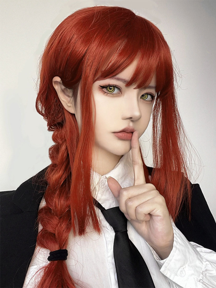rococo style lolita wigs orange red