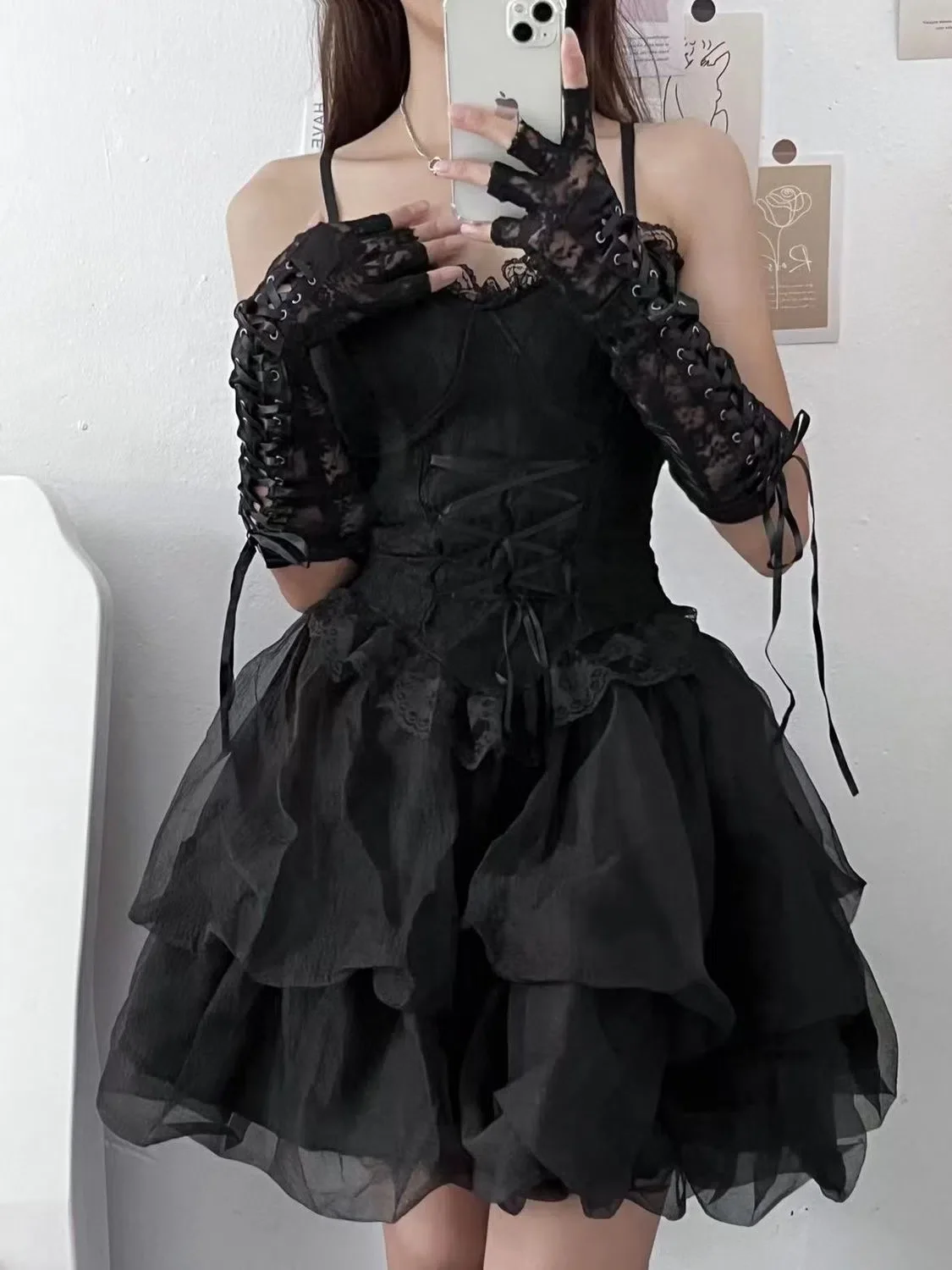 diablo gothic hot girl suspender dress